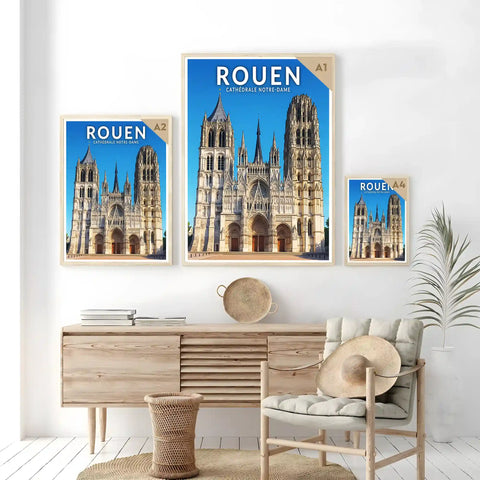Affiche - Rouen - Cathédrale Notre-Dame