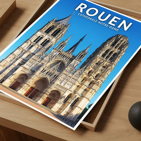 Affiche - Rouen - Cathédrale Notre-Dame