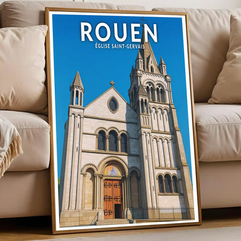 Affiche - Rouen - Église Saint-Gervais