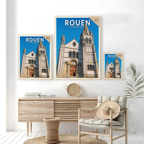 Affiche - Rouen - Église Saint-Gervais