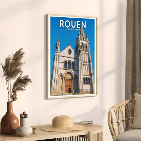 Affiche - Rouen - Église Saint-Gervais
