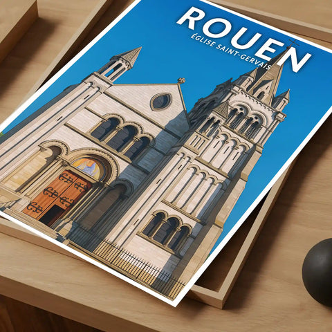 Affiche - Rouen - Église Saint-Gervais