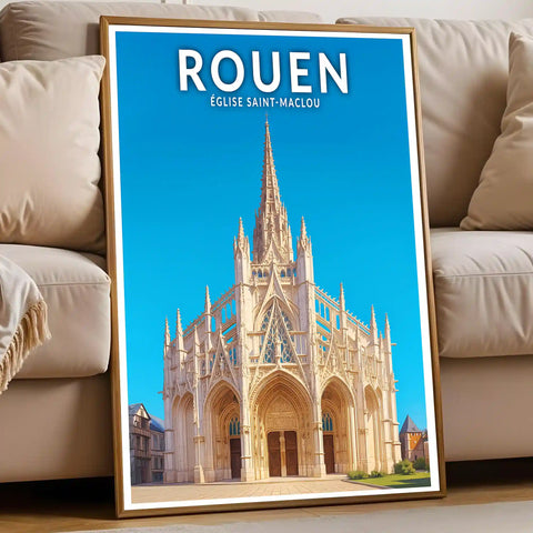Affiche - Rouen - Église Saint-Maclou