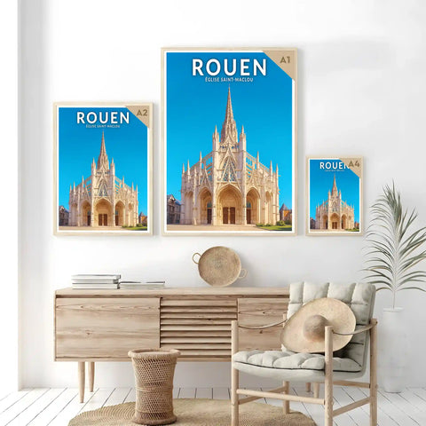 Affiche - Rouen - Église Saint-Maclou
