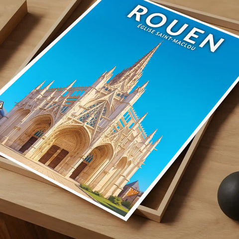 Affiche - Rouen - Église Saint-Maclou