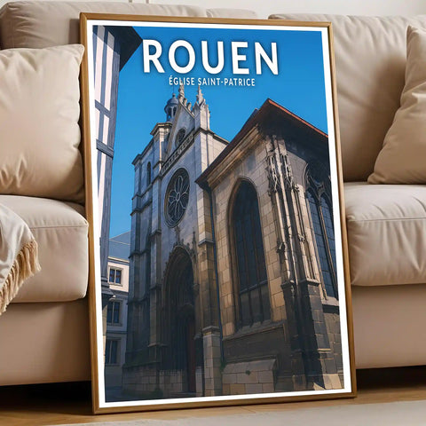 Affiche - Rouen - Église Saint-Patrice
