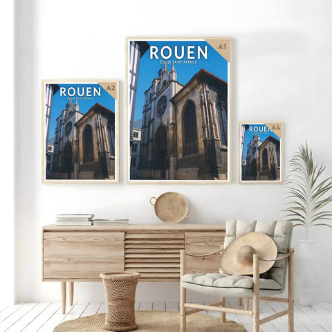 Affiche - Rouen - Église Saint-Patrice