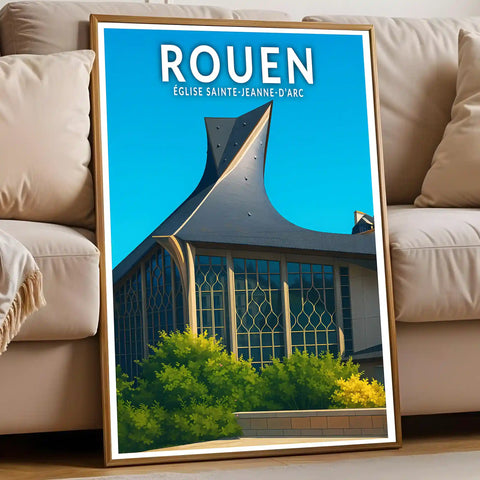 Affiche - Rouen - Église Sainte-Jeanne-d’Arc