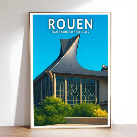 Affiche - Rouen - Église Sainte-Jeanne-d’Arc