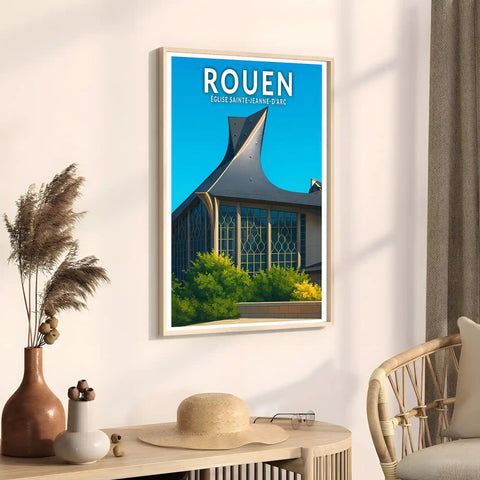 Affiche - Rouen - Église Sainte-Jeanne-d’Arc
