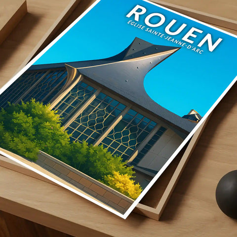 Affiche - Rouen - Église Sainte-Jeanne-d’Arc