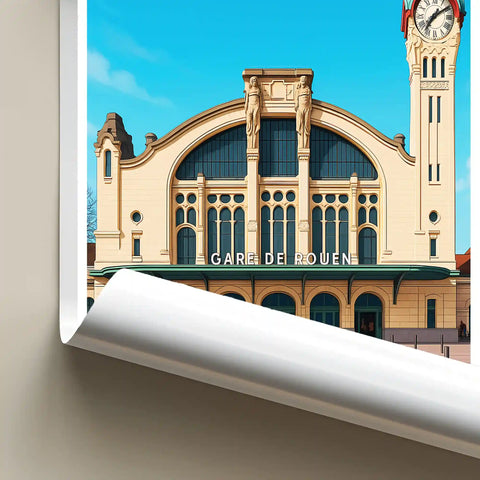 Affiche - Rouen - La Gare