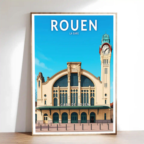 Affiche - Rouen - La Gare