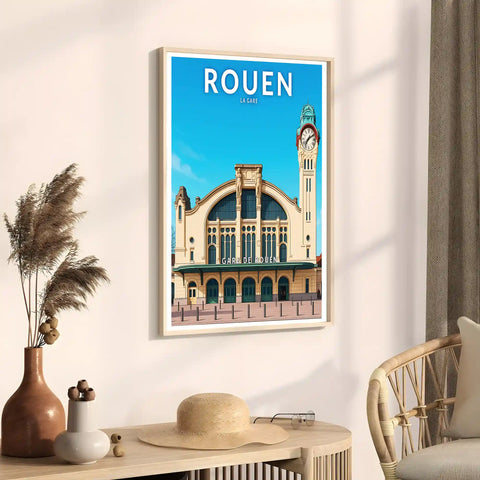 Affiche - Rouen - La Gare
