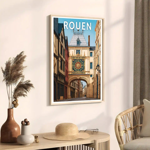 Affiche - Rouen - Le Gros Horloge