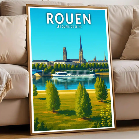 Affiche - Rouen - Les Quais de Seine