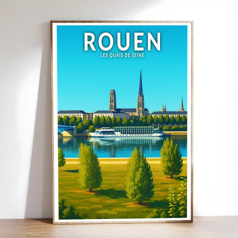 Affiche - Rouen - Les Quais de Seine