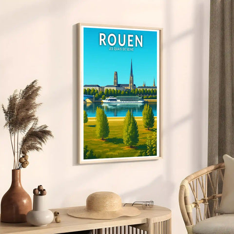 Affiche - Rouen - Les Quais de Seine