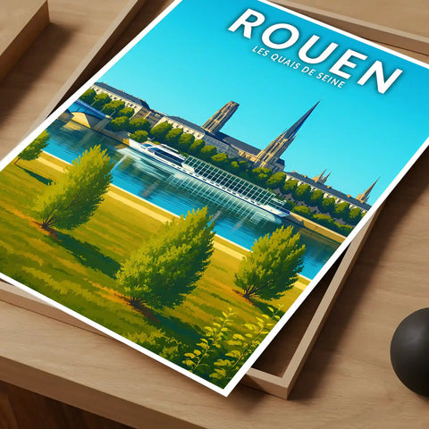 Affiche - Rouen - Les Quais de Seine