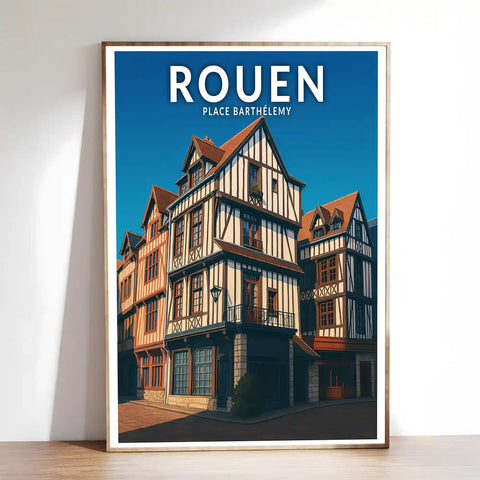 Affiche - Rouen - Place Barthélemy