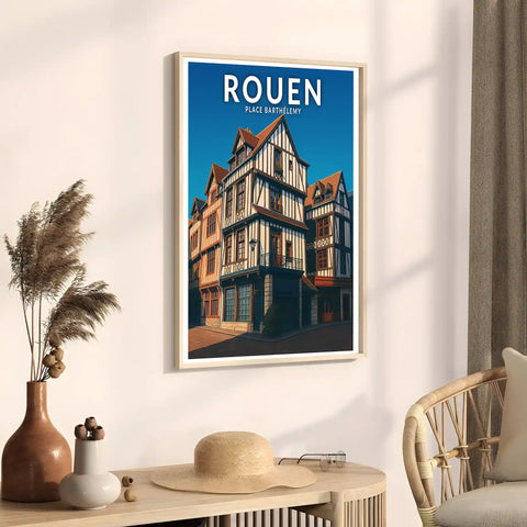 Affiche - Rouen - Place Barthélemy