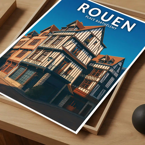 Affiche - Rouen - Place Barthélemy