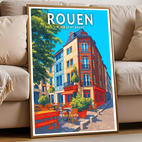 Affiche - Rouen - Place Saint-Amand