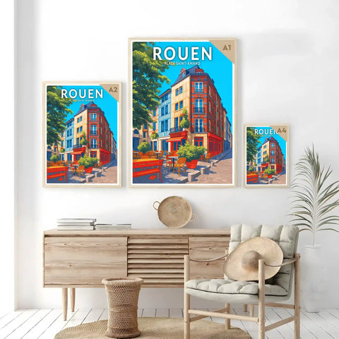 Affiche - Rouen - Place Saint-Amand