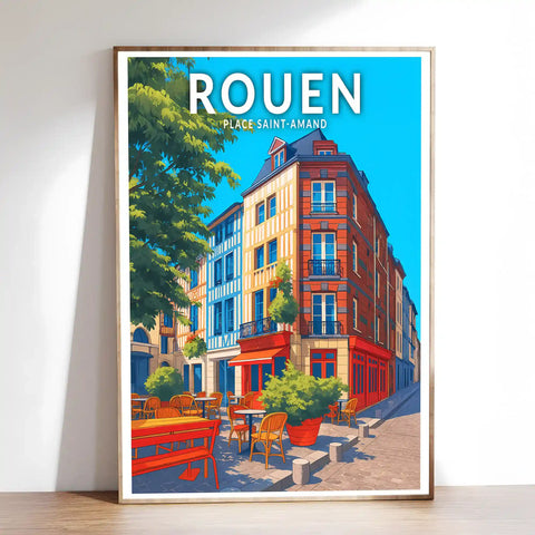 Affiche - Rouen - Place Saint-Amand
