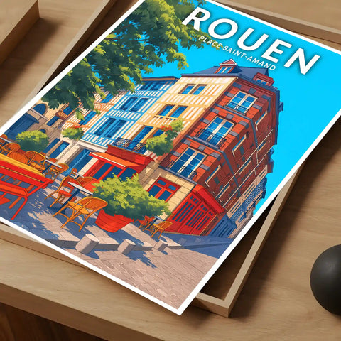 Affiche - Rouen - Place Saint-Amand