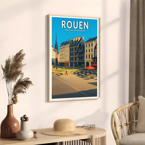 Affiche - Rouen - Place du Vieux Marché