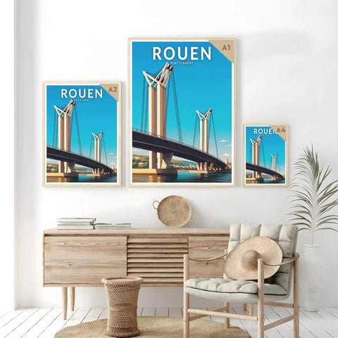 Affiche - Rouen - Pont Flaubert
