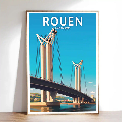 Affiche - Rouen - Pont Flaubert