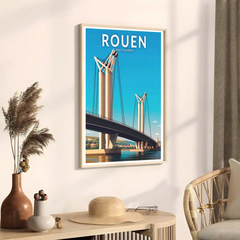 Affiche - Rouen - Pont Flaubert