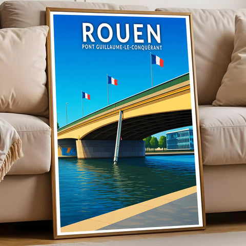 Affiche - Rouen - Pont Guillaume-le-Conquérant