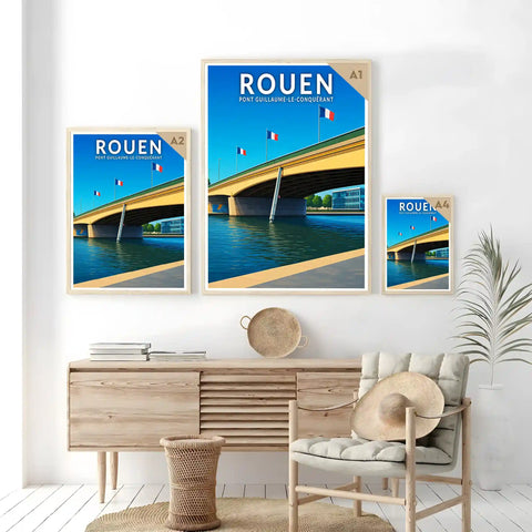 Affiche - Rouen - Pont Guillaume-le-Conquérant