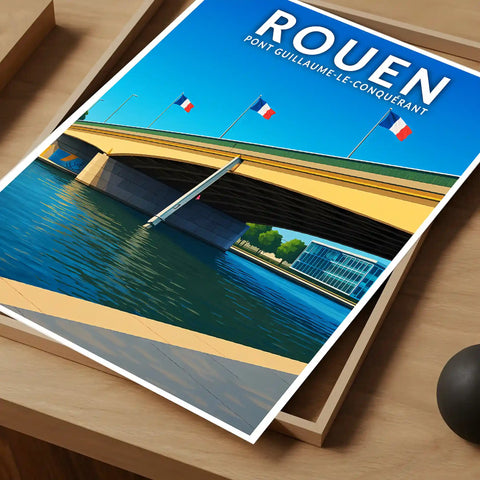 Affiche - Rouen - Pont Guillaume-le-Conquérant