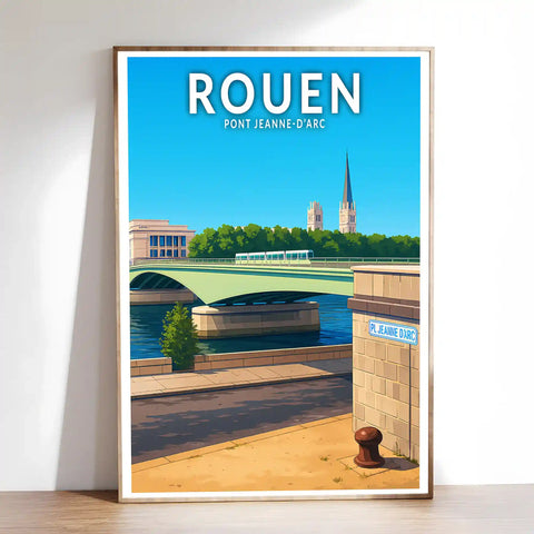 Affiche - Rouen - Pont Jeanne-d’Arc