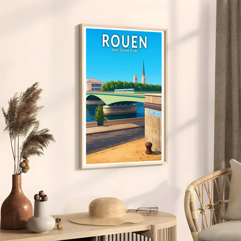 Affiche - Rouen - Pont Jeanne-d’Arc