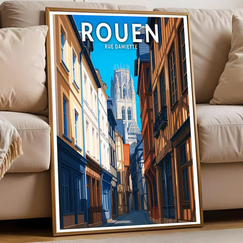 Affiche - Rouen - Rue Damiette