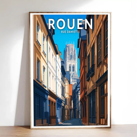 Affiche - Rouen - Rue Damiette