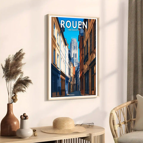 Affiche - Rouen - Rue Damiette