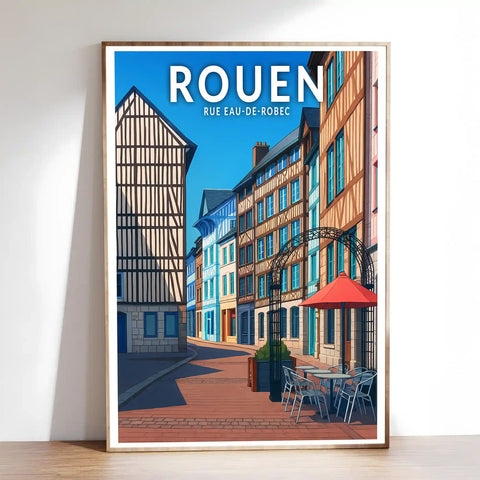 Affiche - Rouen - Rue Eau-de-Robec
