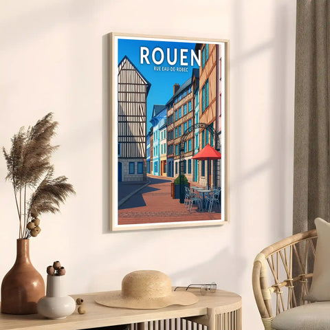 Affiche - Rouen - Rue Eau-de-Robec