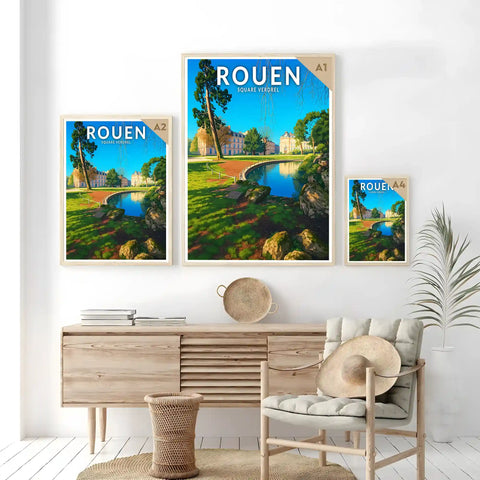 Affiche - Rouen - Square Verdrel