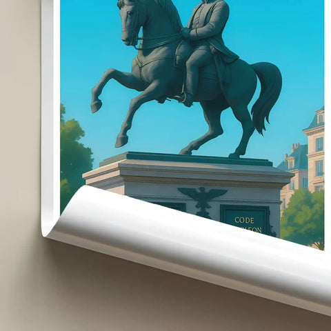 Affiche - Rouen - Statue de Napoléon