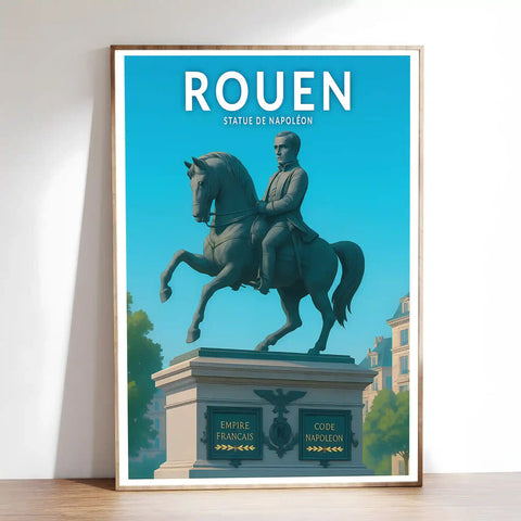 Affiche - Rouen - Statue de Napoléon