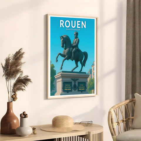 Affiche - Rouen - Statue de Napoléon
