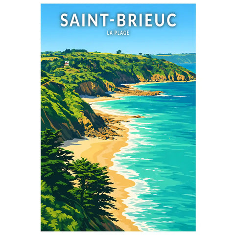 Affiche - Saint-Brieuc - La Plage