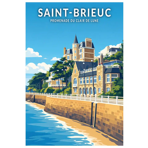 Affiche - Saint-Brieuc - Promenade du Clair de Lune